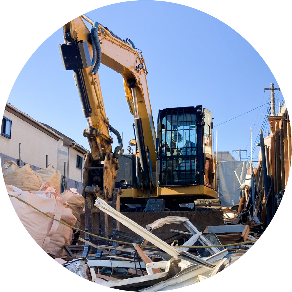 解体工事の様子